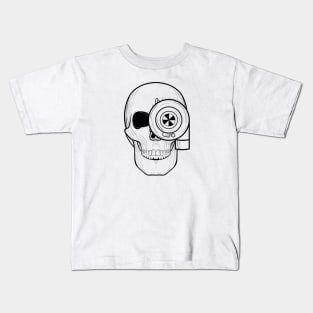 Skull Turbo Line Art Kids T-Shirt